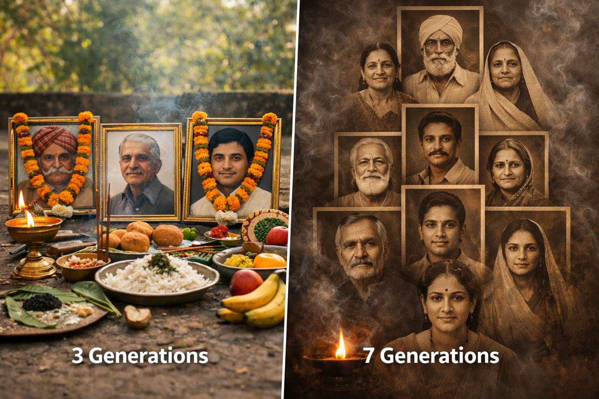 Pitru Dosha: 3 Generations vs 7 Generations — What Scriptures and Tantra Actually Say